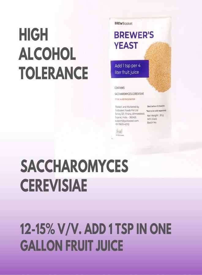 BREWBasket مجموعة أدوات صنع النبيذ من BREWBasket تكفي لصنع أكثر من 20 زجاجة نبيذ - خميرة، مطهر، بنتونيت، مواد تخمير النبيذ، كامبدن، بالإضافة إلى تعليمات الاستخدام. - Image 2